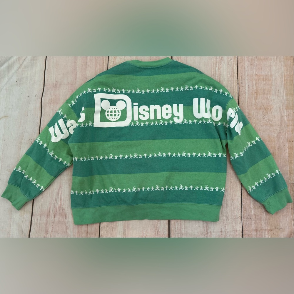 Disney Adults Disneyland Resorts Mickey And Friends Pullover Green Striped Med - Picture 4 of 6